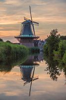 Molen "De Gouden Engel" In de avond zon