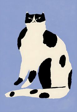 Zwart & Witte kat van Gapran Art