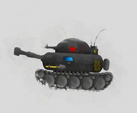 Toy tank sketch by Richard Laschon