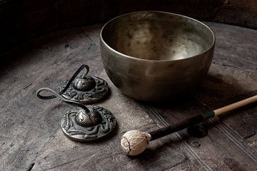 Himalyan Singing Bowl and Ting-Sha Still life by Imladris Images