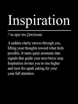 Inspiration Definition - Black by WordsThatInspire