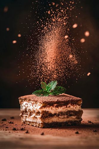 Chocoladetiramisu met cacaopoeder