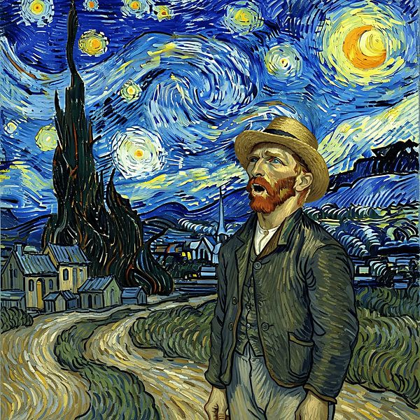 Singen unter dem Sternenhimmel - Abstrakte emotionale Kunst von Aden Pink Galerry