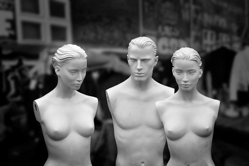 Marché aux puces d'Amsterdam (noir et blanc) par Rob Blok