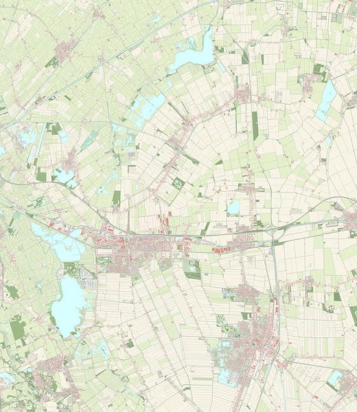 Map of Midden-Groningen by Rebel Ontwerp