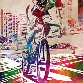 Cycling sport art #cycling #sport #bike sur JBJart Justyna Jaszke