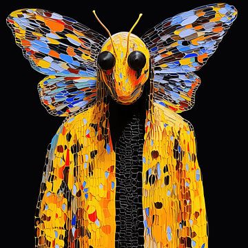 Kleurrijke Mozaïek Vlinder van Art Lovers
