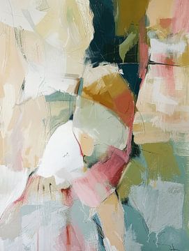 Modern en abstract in warme kleuren van Studio Allee