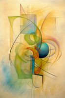 Abstrait, pastel, formes et lignes