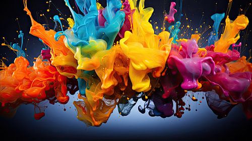 "Splash into Creativity: Innovative Farbkunstwerke"