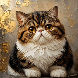 Katzenkunst-Sammlung – Munchkin-Katze von Johannas Art Creations