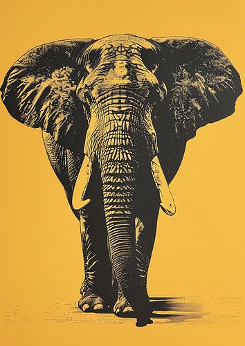 Elephant in retro