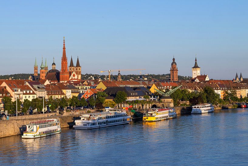 Würzburg - Old town skyline on the Main by Frank Herrmann