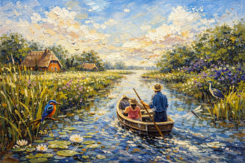 Nationaal Park Weerribben-Wieden schilderij