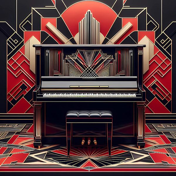 Piano geometric art deco by Tatjana Korneeva