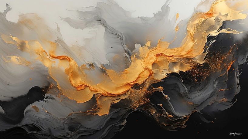 schwarz-gold-silber von Gelissen Artworks