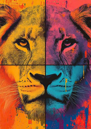 Leeuw "De blik van de koning: Leeuw in zijn volle kracht"