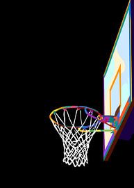 Basketbal in popart van IHSANUDDIN .