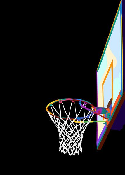 Basketbal in popart van IHSANUDDIN .