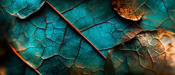 Bunte Laubstruktur – Nahaufnahme von Poster Art Shop