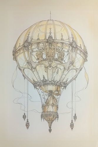 Drawing, Hot air balloon -4
