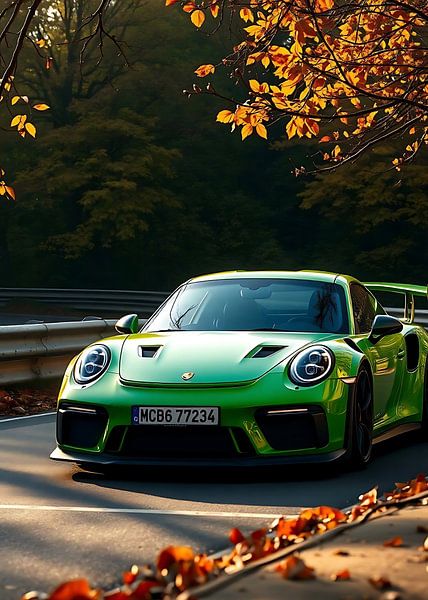 Porsche 911 GT3 RS Green Autumn Track by MIROKKU