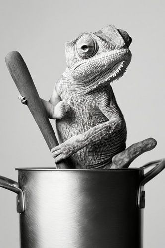 Hagedis in een pot