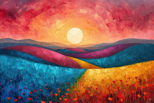 Paysage abstrait coloré | Blaze Horizon