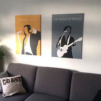 Klantfoto: No097 MY PAUL SIMON Minimal Music poster van Chungkong Art, op canvas