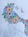 Blumenmädchen von Liv Jongman Miniaturansicht