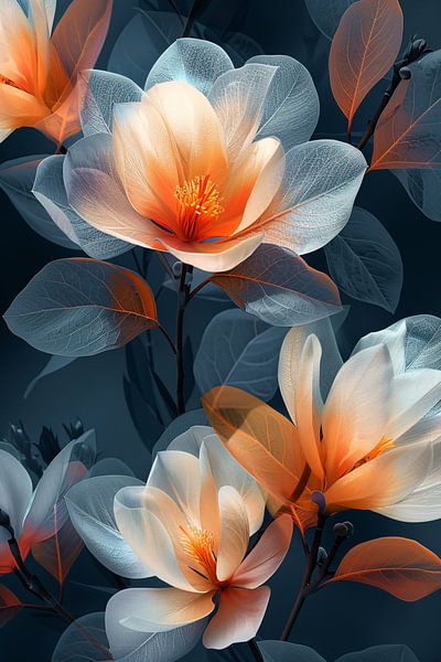 Moderne digitale Kunst der Blumen von Art & Soul Creations