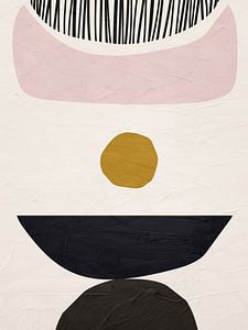 Moderne Abstrakte Organische Geometrische Farbkunst