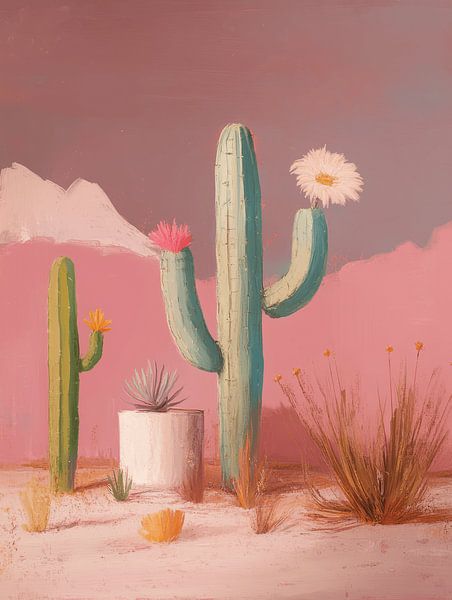 Mexican cacti in pastel colours by Studio Allee