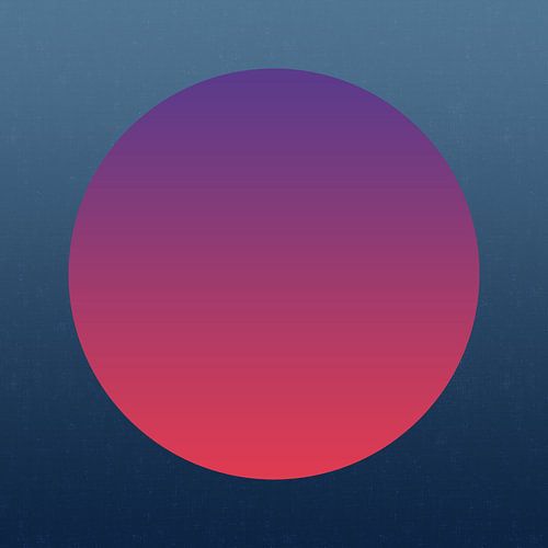 Neon kunst. Kleurrijk minimalistisch geometrisch abstract in rood en donkerblauw kleurverloop