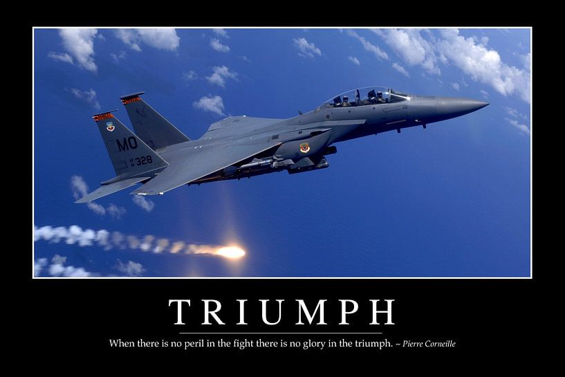 STK107213M-Triumph: Inspirerende Quote en Motiverende Poster van Stocktrek Images