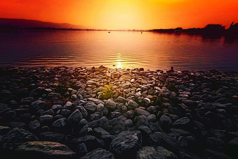 Coucher de soleil sur le lac de Constance par Anton Path