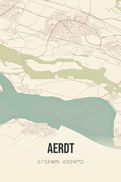 Vintage landkaart van Aerdt (Gelderland) van Rezona