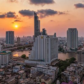 In de nevel van de metropool Bangkok van FineArt Panorama Fotografie Hans Altenkirch