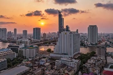 In de nevel van de metropool Bangkok van FineArt Panorama Fotografie Hans Altenkirch