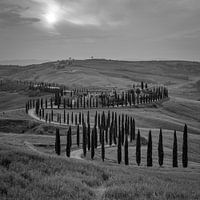 Italië in vierkant zwart wit, Toscane - Agriturismo Baccoleno