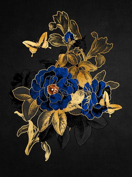 Nature Gold &amp; Blue by Marja van den Hurk