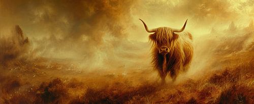 Scottish Highlander abstract painting by Eye catching paintings