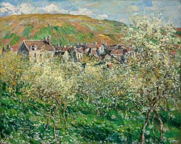 Pruimenbomen in bloesem, Claude Monet