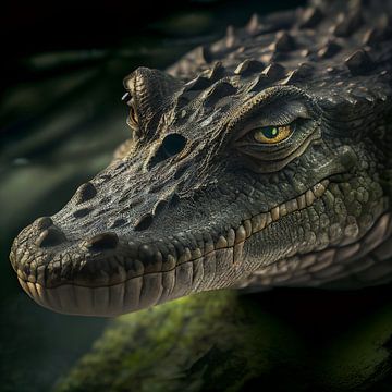 Gros plan sur un crocodile Illustration sur Animaflora PicsStock