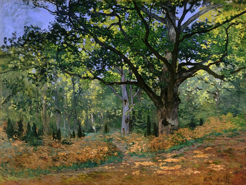 Claude Monet,Bodmer Oak, Fontainebleau Forest, 1865 by finemasterpiece