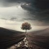 Lonely tree in a surreal landscape 8 by Digitale Schilderijen
