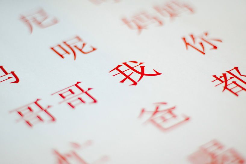 Close-up van Chinese karakters von André van Bel