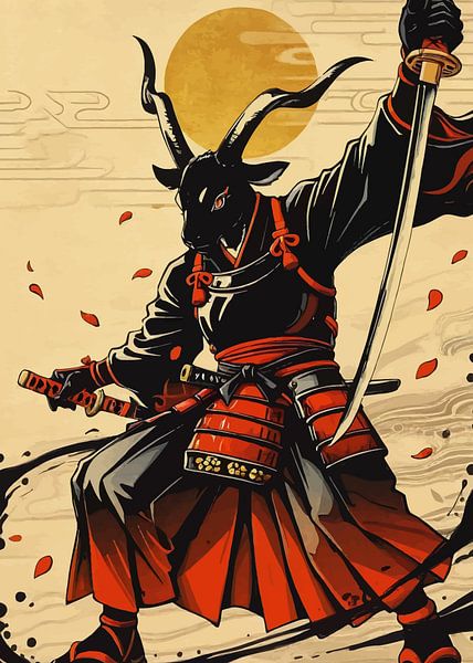 Schwarzer Ziegen Samurai von MIROKKU