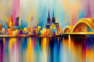 Fantasievoller Blick auf Köln