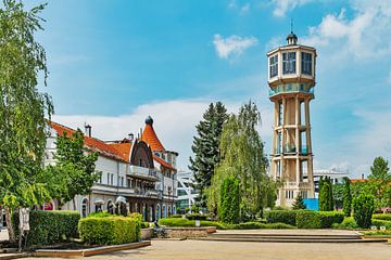 De watertoren in Siofok, Hongarije van Gunter Kirsch
